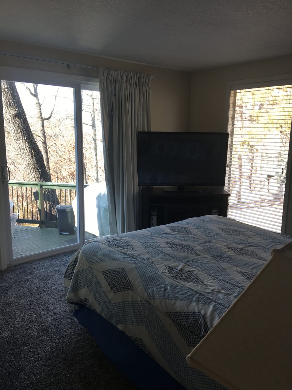 Bedroom 3 with electric fireplace 