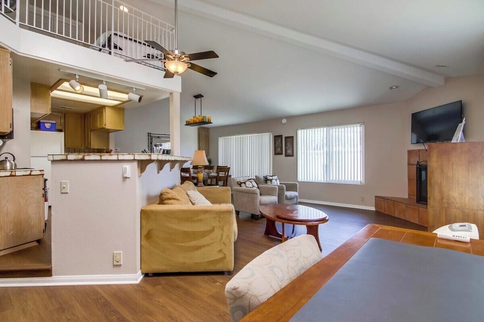 Open living space lets you stay engaged while cooking, dining, and relaxing with family and friends