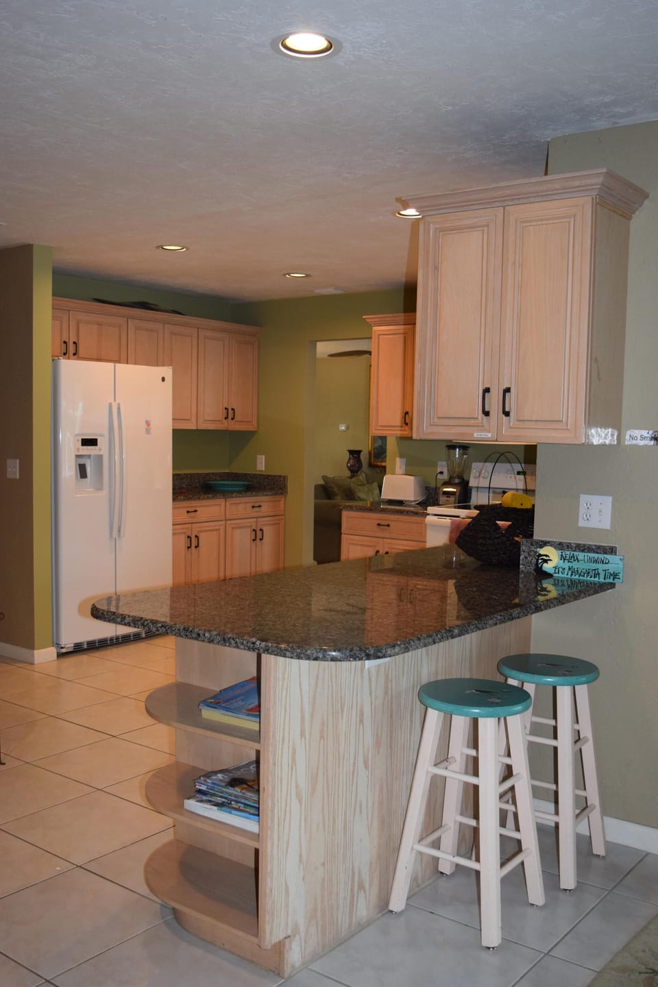 The kitchen and family room is a great place to gather.