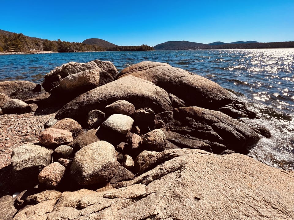 sun-warmed rocks and easy access for boating or swimming