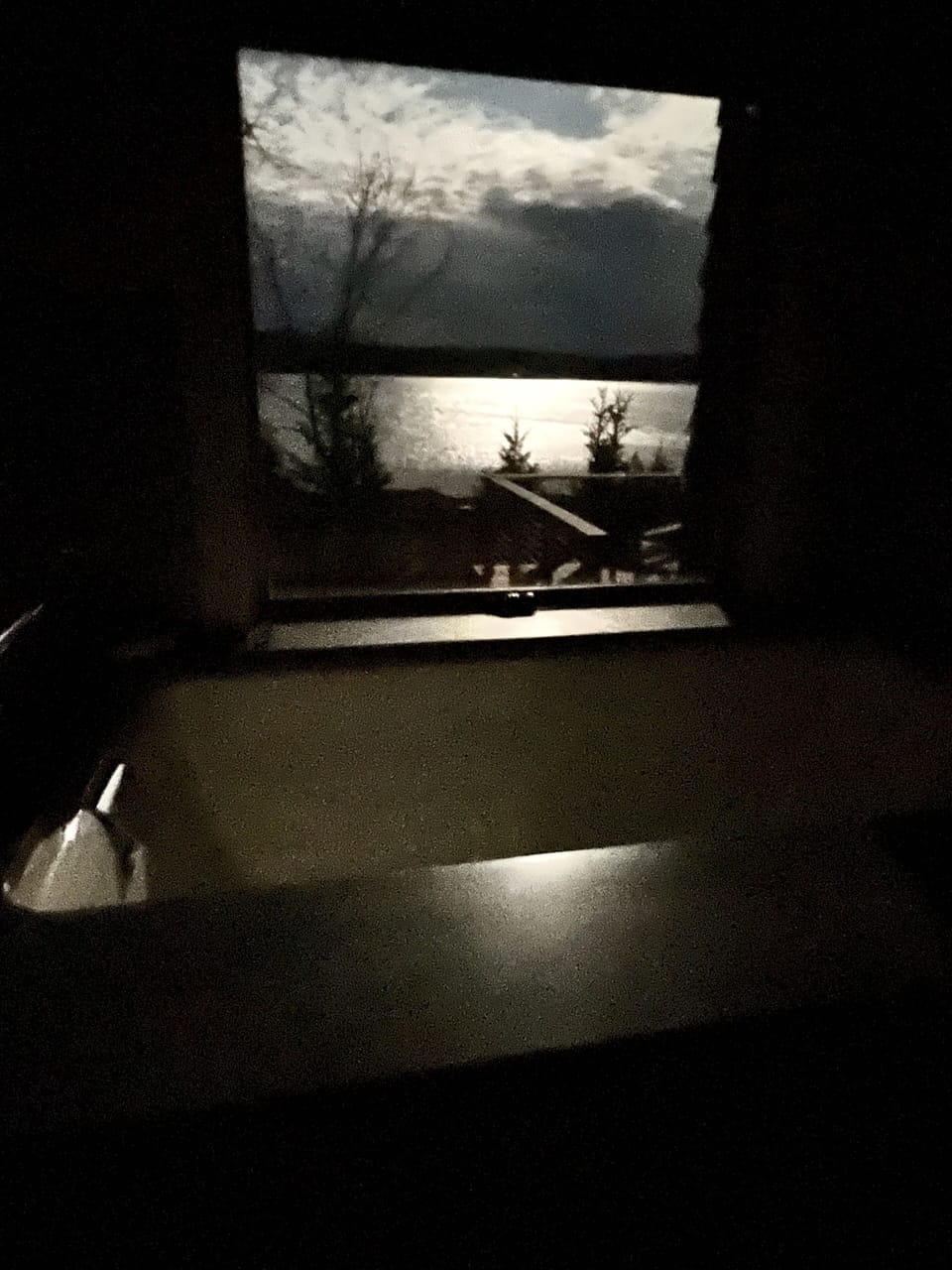 tub on a moonlit evening