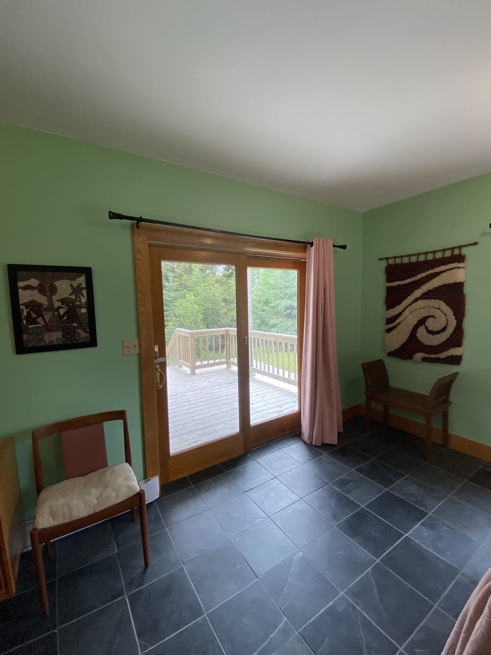 Master bedroom patio windows.
