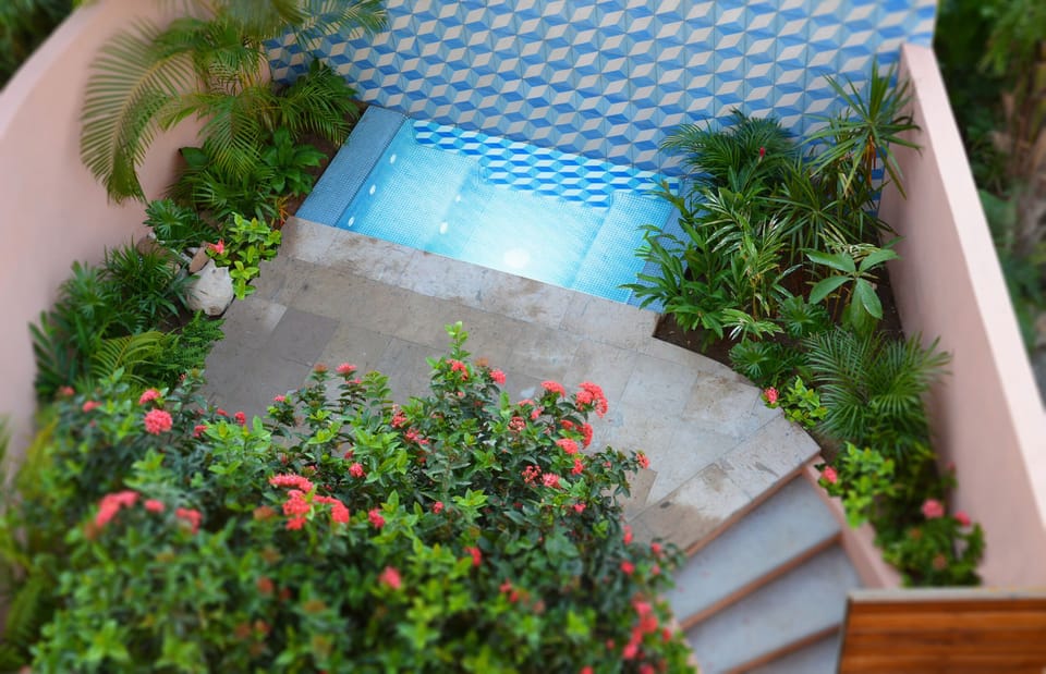 View of the private Hot Tub and garden