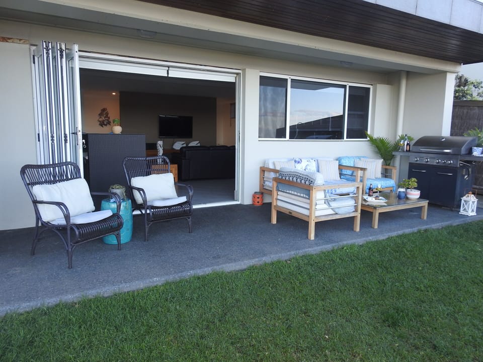 Private outdoor area over looking the beach