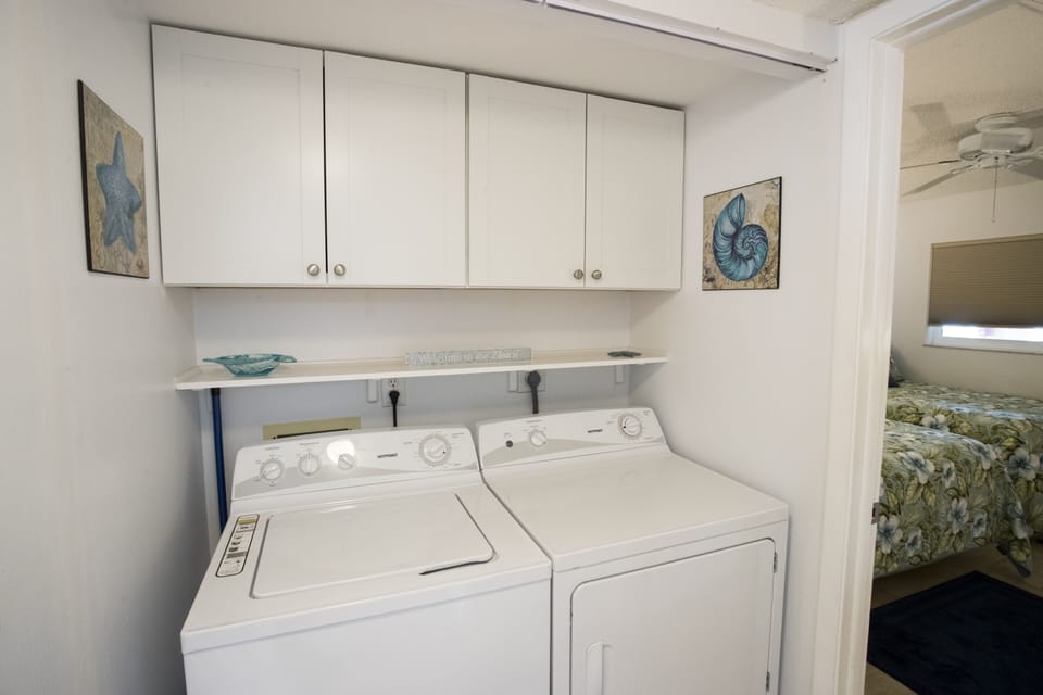 Full size washer and dryer.