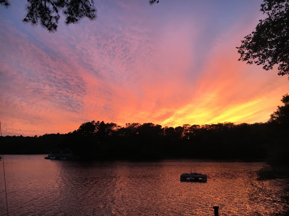 Summer sunset from the dock