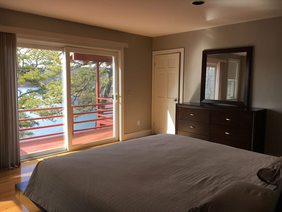 Master bedroom deck and view