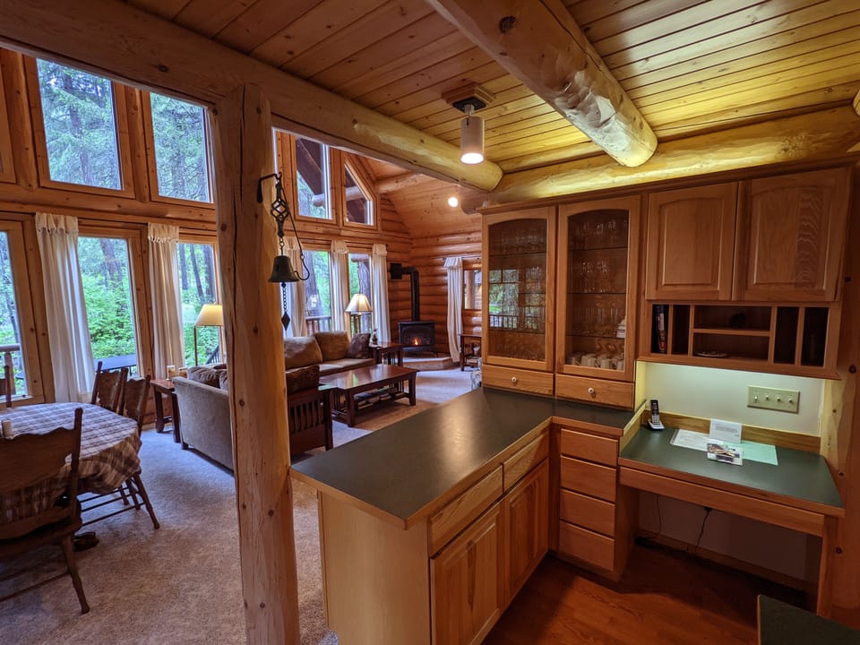 kitchen to living / dining room