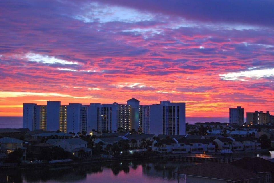 Spectacular sunset view, Southwest from Terrace 704 balcony