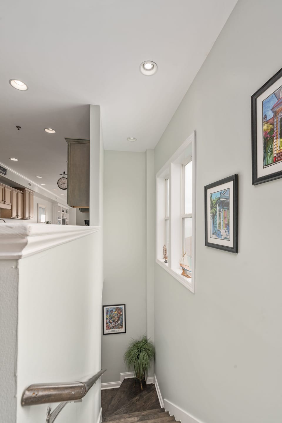 Stairway to second floor. 