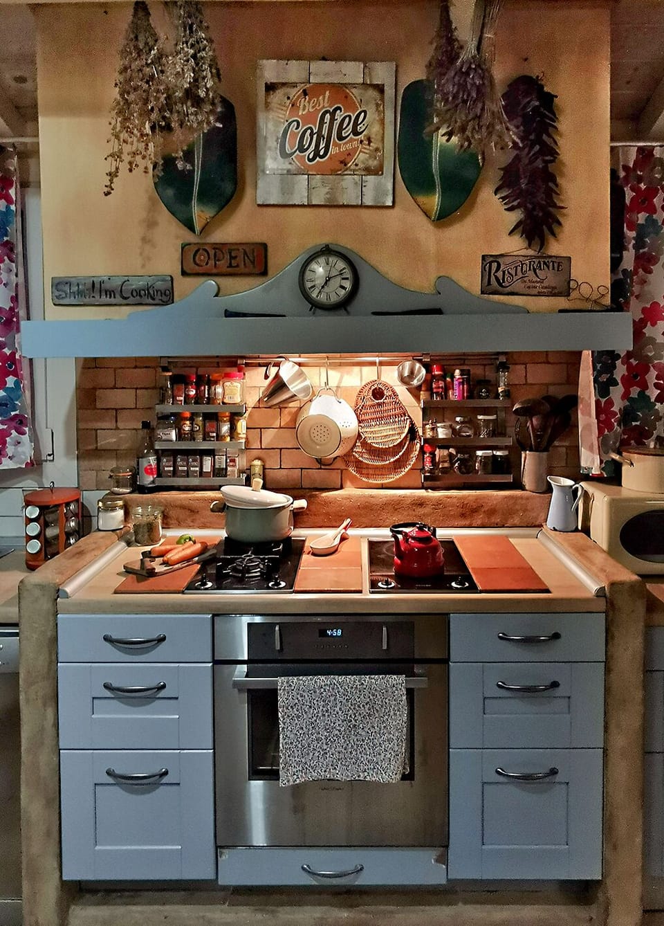 Stove in the kitchen