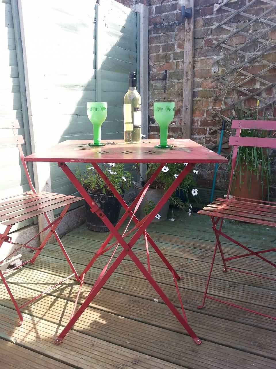 Private decked patio