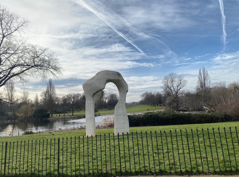 The Henry Moore Sculpture in Hyde Park , there is also the Serpentine Gallery.