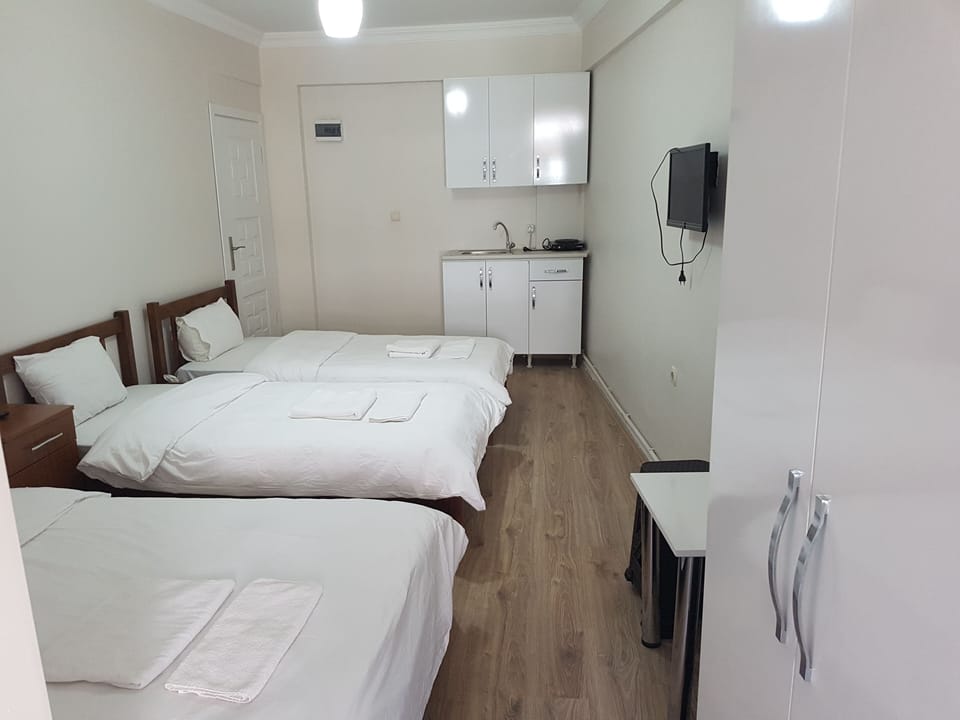 Desk, free WiFi, bed sheets