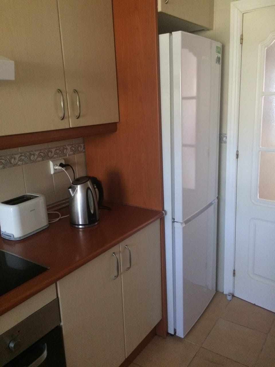 Kitchen with fridge freezer 