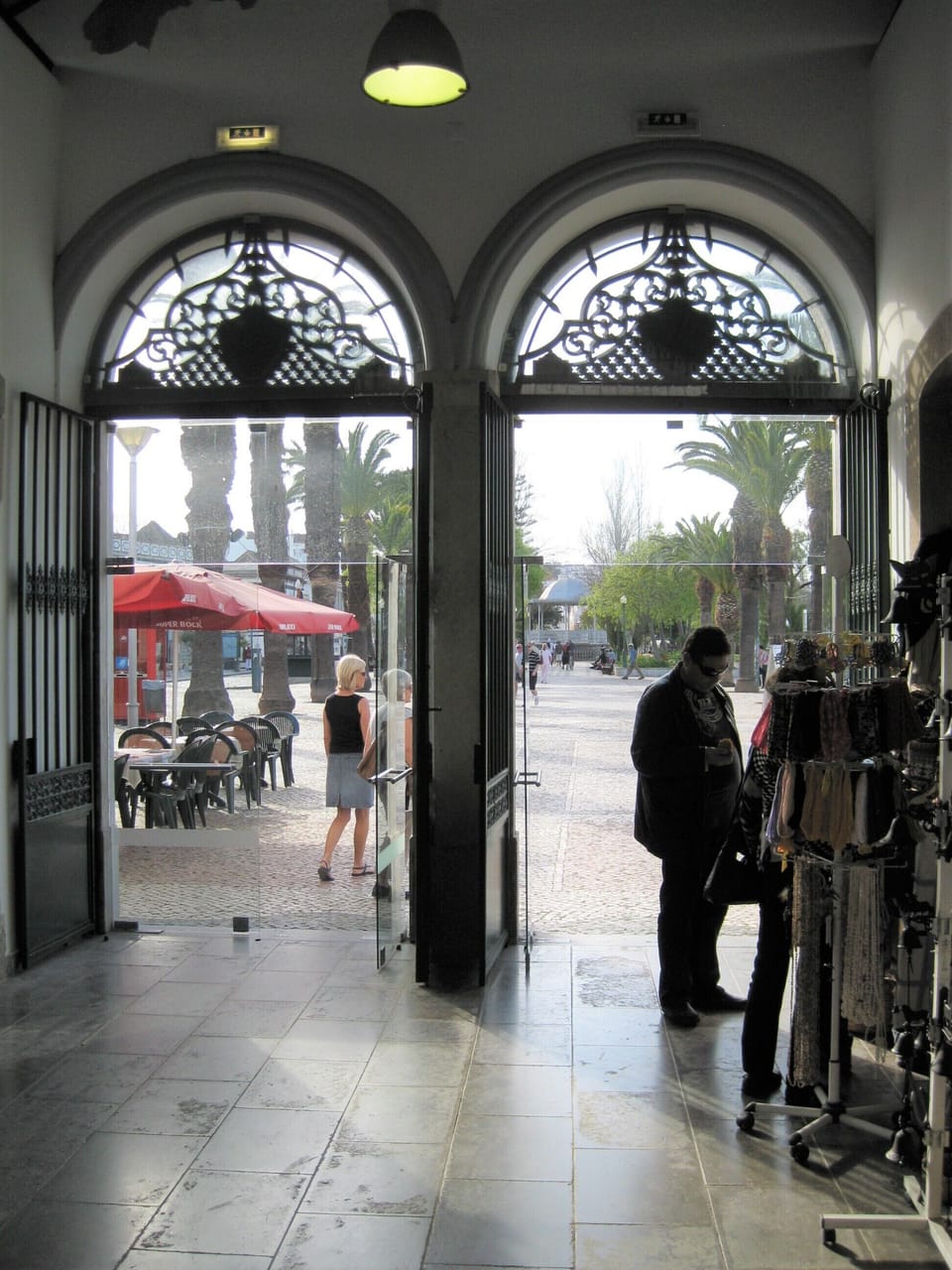 Looking out of the Mercado do Ribeiro - the old market building.