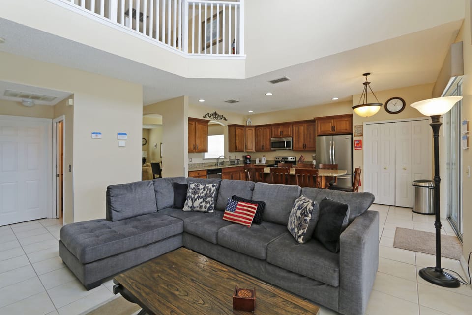 The family room is somewhere to relax after a long days at the parks