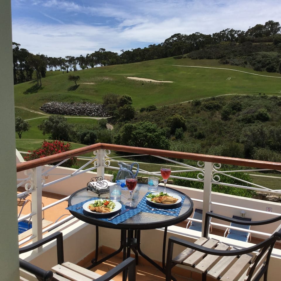 View of golf course from balcony