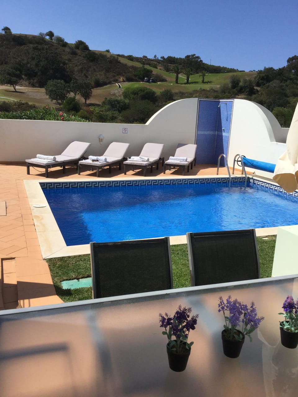 View of pool from ground floor bedroom