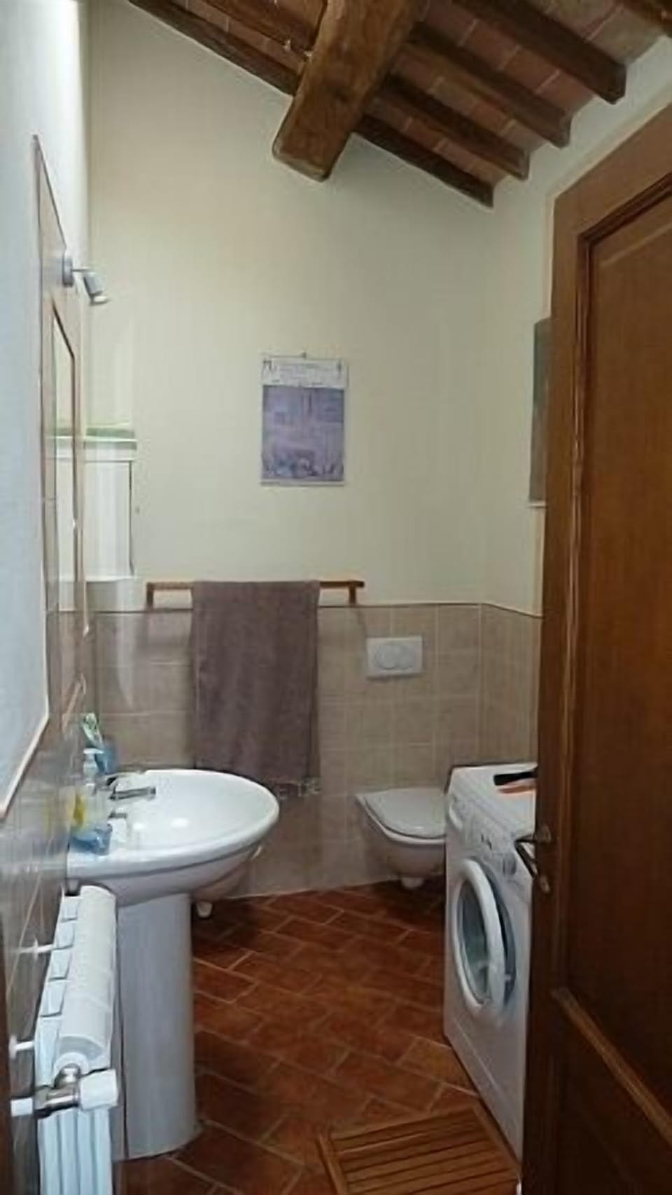Other bathroom - shower behind door.