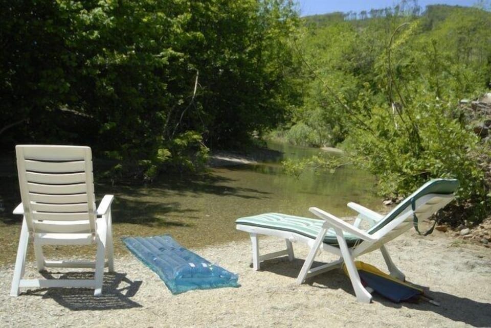 the beach with private access from the house