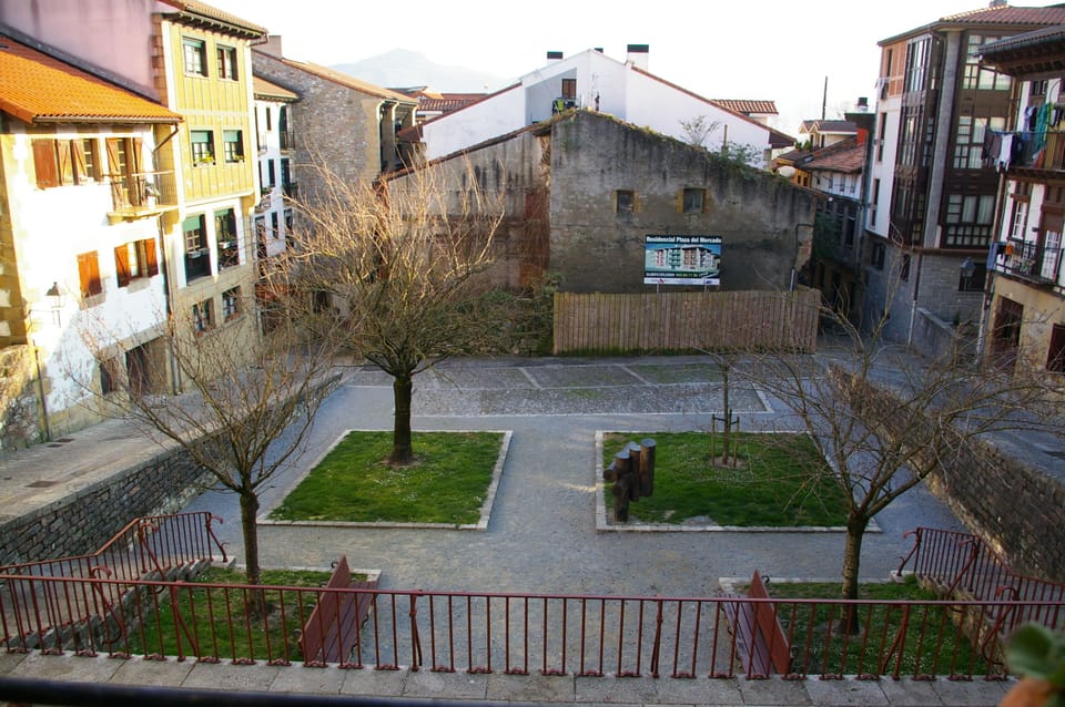 View of the square from the living room