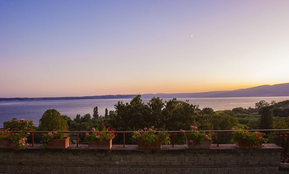 Sunset from the pool