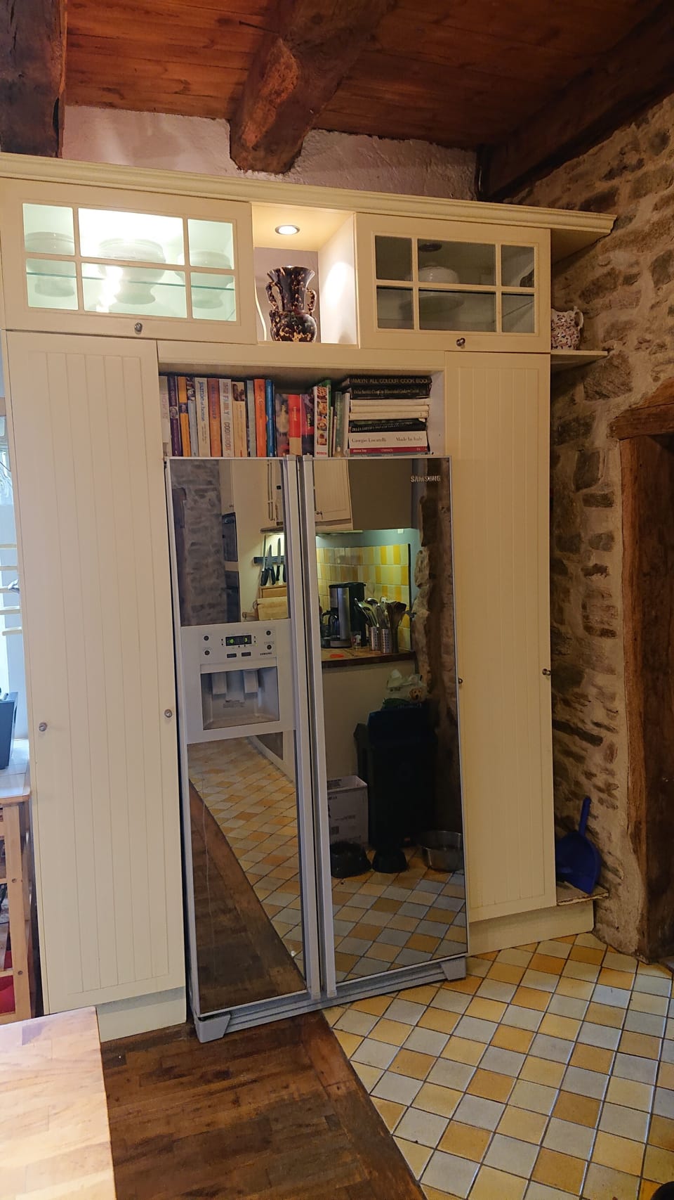 Kitchen - fridge with cold water and ice dispenser