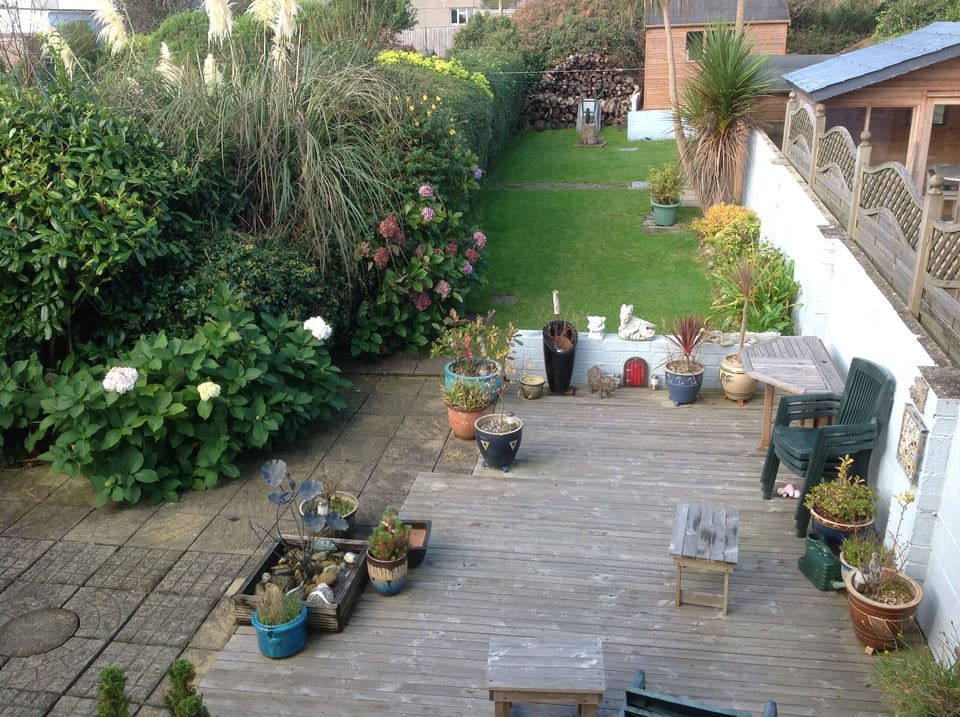 Deck and garden