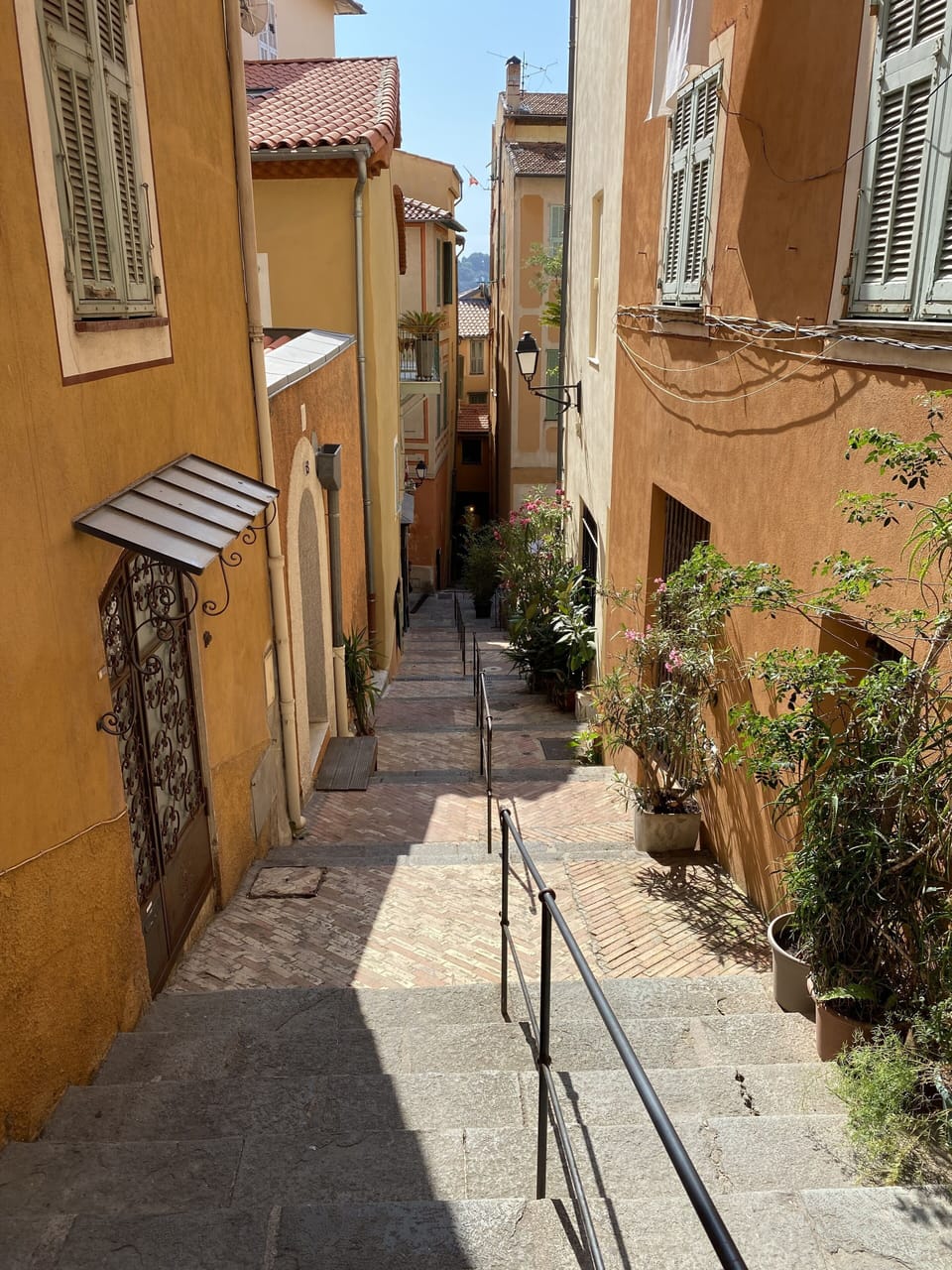 Steps outside apartment