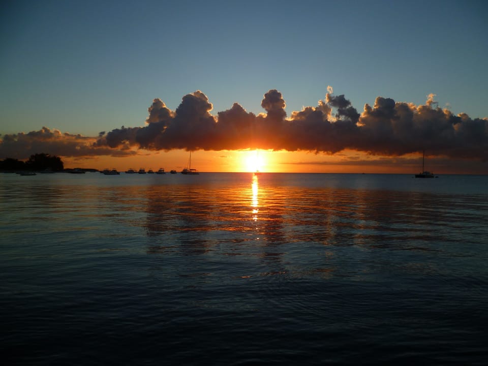Sunset from Trou aux Biches beach