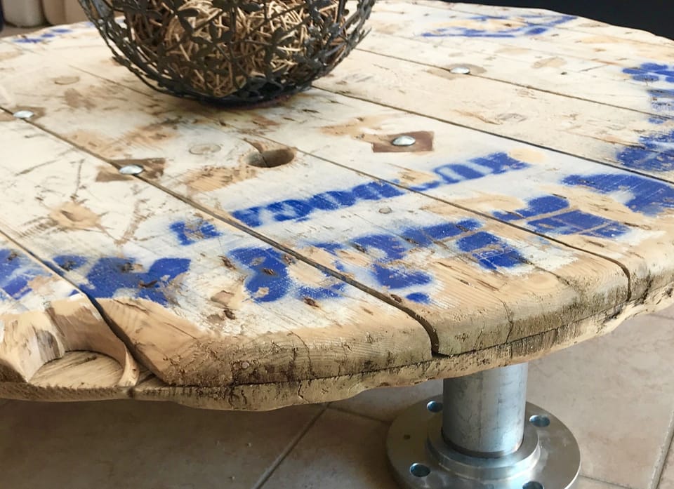 Unique coffee table created from driftwood  found at Navarone Bay
