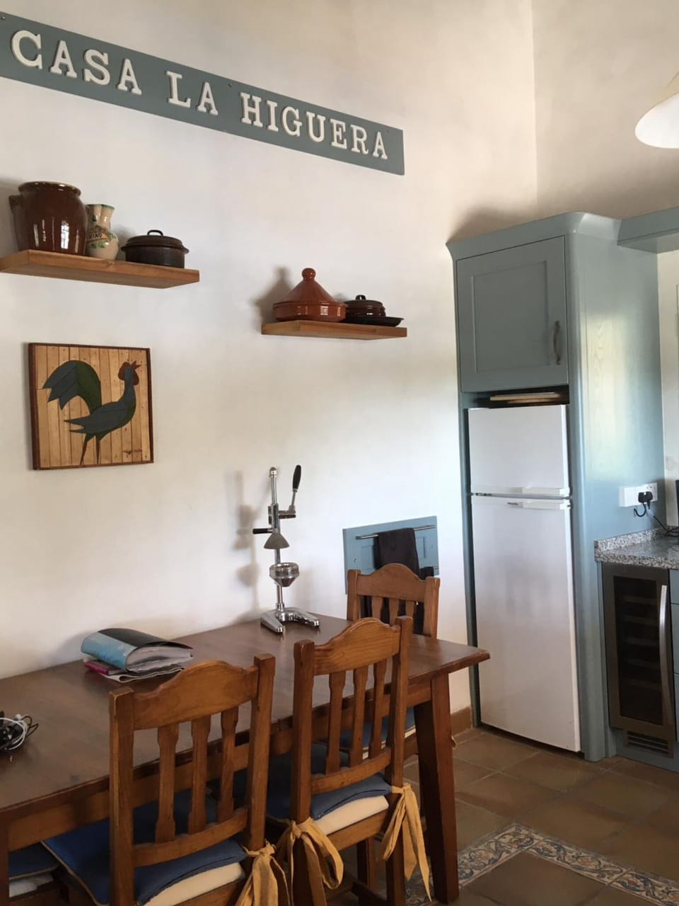 Inside dining in kitchen