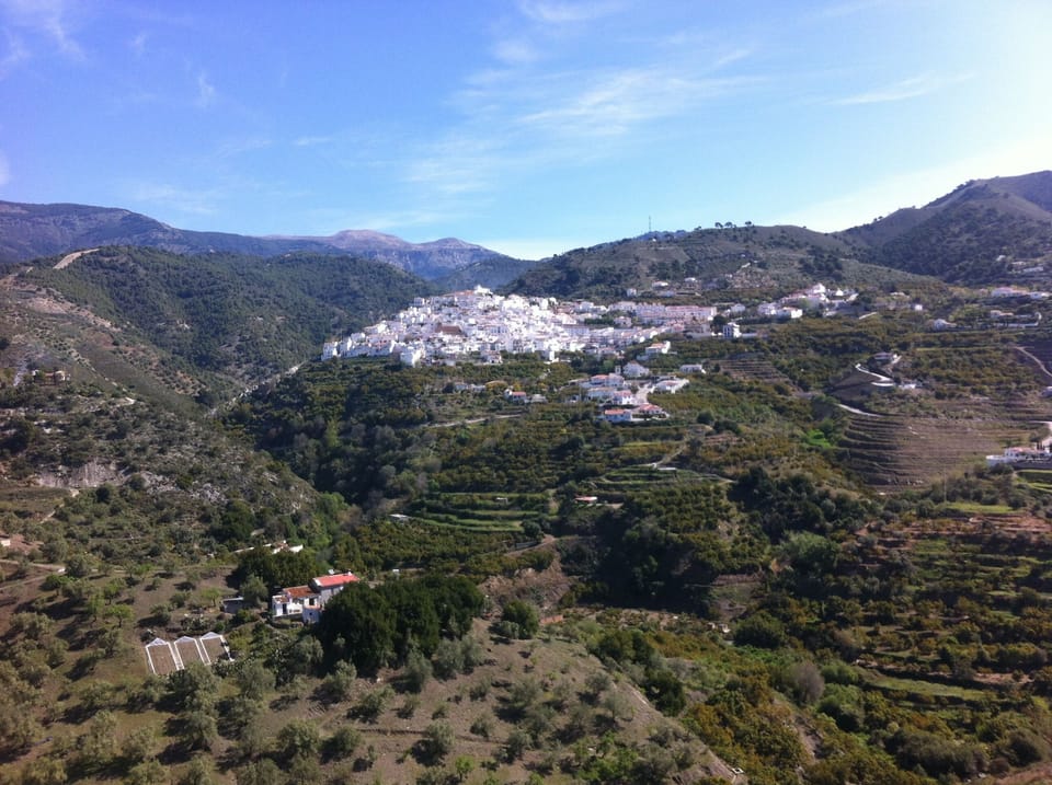 Canillas village nestled on the hillside
