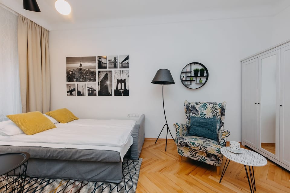 Exclusive Apartment, 1 Double Bed with Sofa bed, Non Smoking, Courtyard View | 2 bedrooms, premium bedding, desk, iron/ironing board