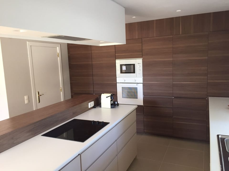 The modern kitchen with all mod cons. 