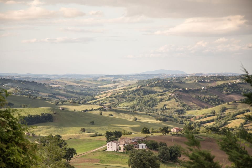 View from the garden over the beautiful local Le Marche countryside