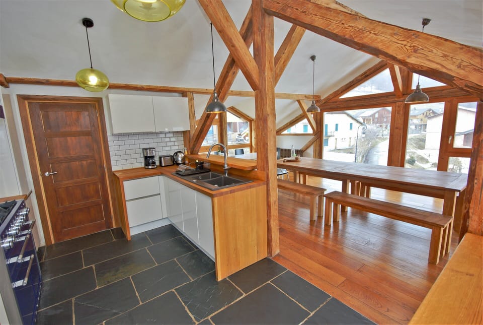Kitchen and dining.