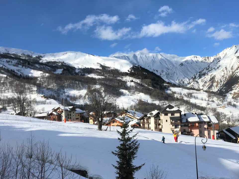 View of piste from Balcony