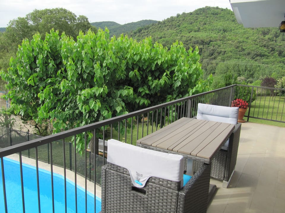 Table on the balcony