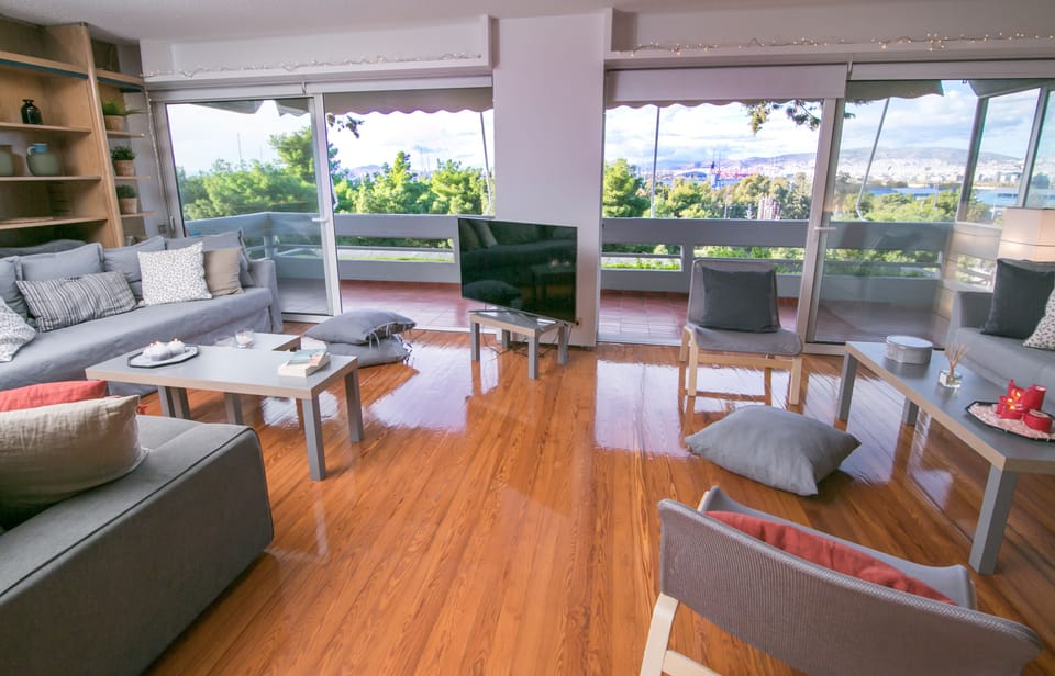 Living room overlooking the terrace