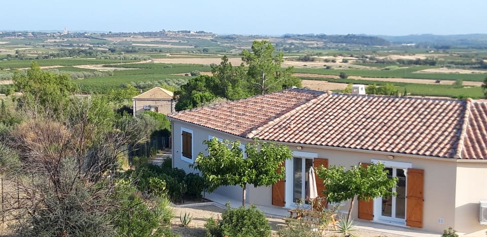 rear of the villa with spectacular views