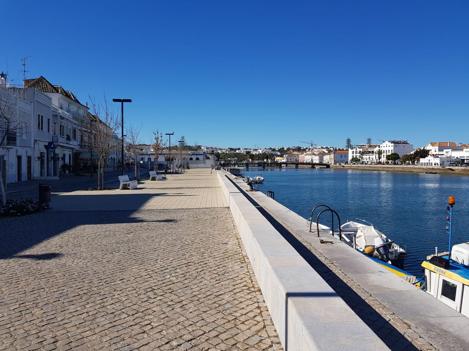 Tavira waterfront outside the building