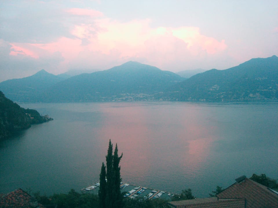 The view from the home at sunset.