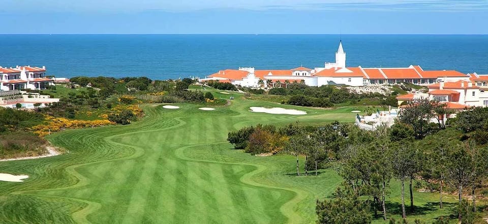 View from the club house terrace down the 10th fairway