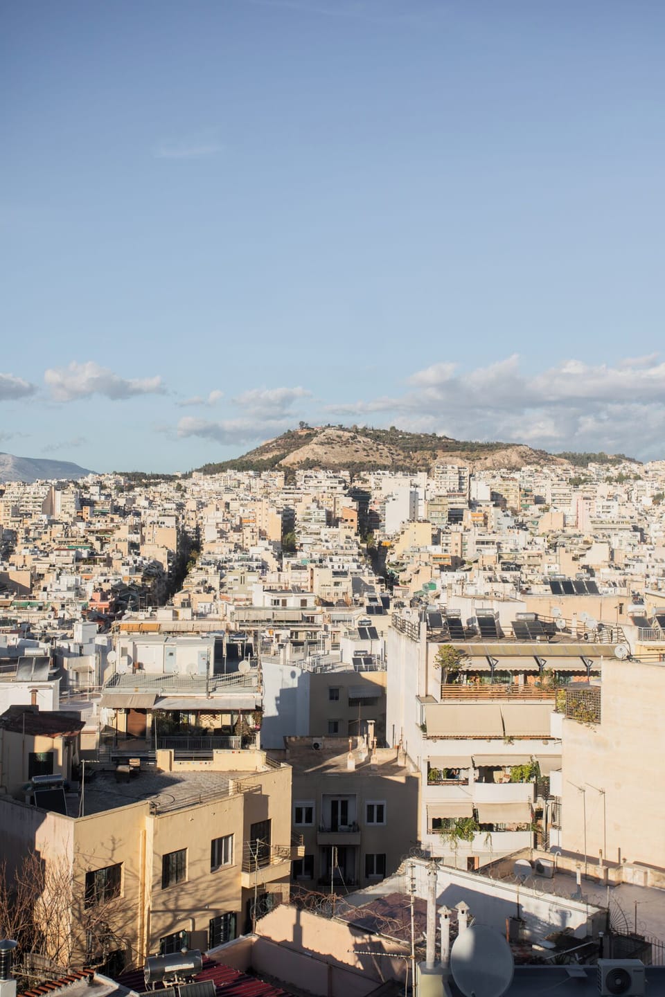 Panoramic views of Athens city