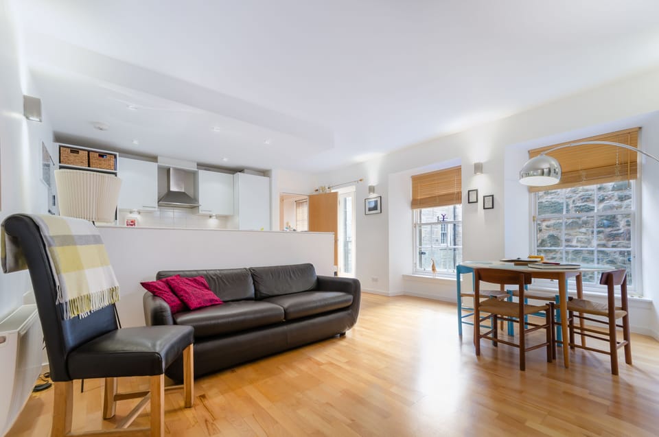 Open plan living space.