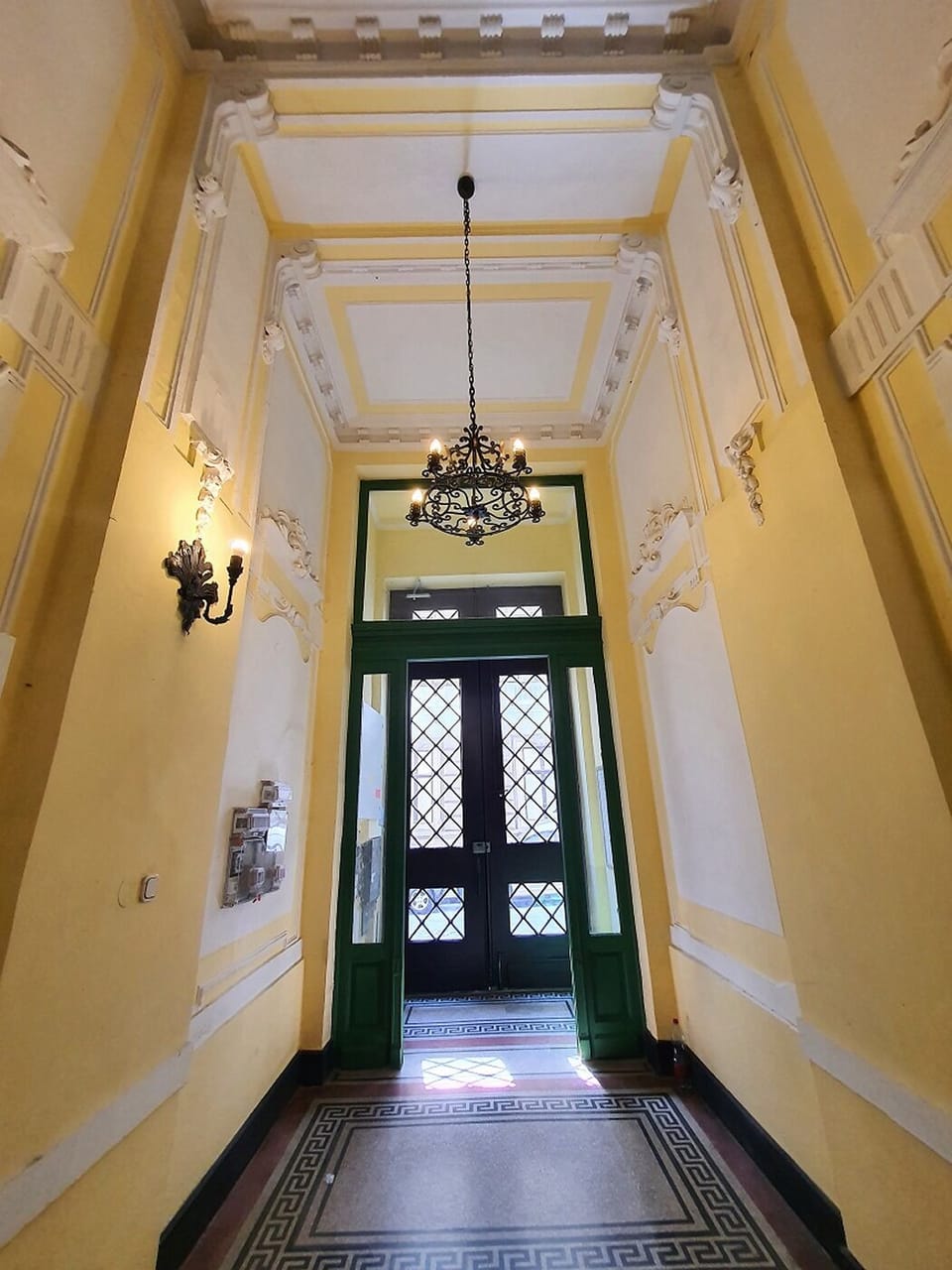 Inside the building