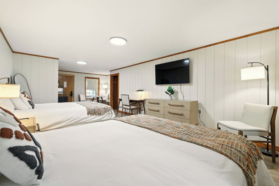 Basic Room, 2 Queen Beds, Non Smoking | Iron/ironing board, free WiFi, bed sheets