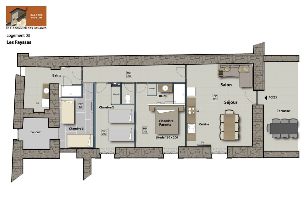 Map of the GiteLes Faysses
